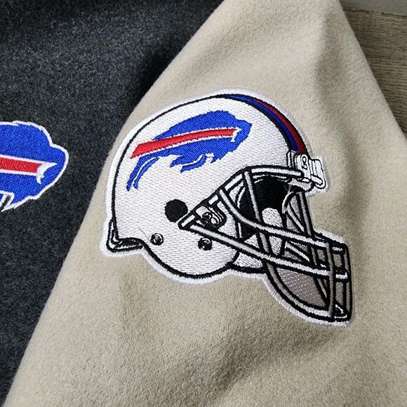 Buffalo Bills Jacket Varsity Coat NFL Button Mens Large Embroidered New - Picture 11 of 15